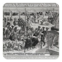 Poster advertising, 'The Barnum and Bailey Square Stickers