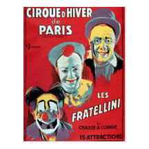 Poster advertising the 'Cirque d'Hiver de Paris' Postcards