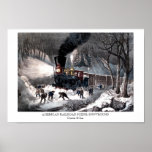Poster - AMERICAN RAILROAD SCENE: SNOWBOUND posters
