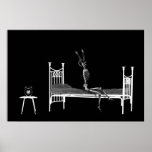 Poster - Bedtime X-Ray Skeleton Black White posters
