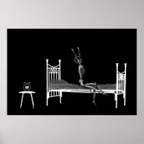 Poster - Bedtime X-Ray Skeleton Black White