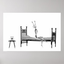 Poster - Bedtime X-Ray Skeleton Black White