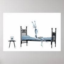 Poster - Bedtime X-Ray Skeleton Blue