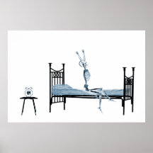 Poster - Bedtime X-Ray Skeleton Blue