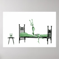 Poster - Bedtime X-Ray Skeleton Green