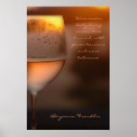 Poster: Benjamin Franklin Wine Quote
