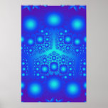 Poster: Blue Fractal Explosions posters