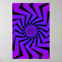 Poster: Blue Spiral Pattern: Vector Drawing