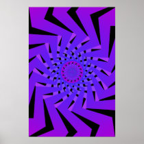 Poster: Blue Spiral Pattern: Vector Drawing