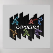 Poster capoeira martial arts bahia axe