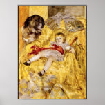 Poster: Child & Saint Bernard: Art by Anders Zorn