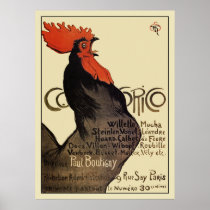 POSTER: Cocorico Rooster by Steinlen Art Nouveau