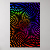 Poster: Colourful Spiral Pattern