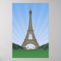 Poster: Eiffel Tower Paris: Vector Drawing