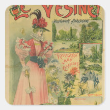 Poster for the Chemins de Fer de to Le Vesinet Square Stickers