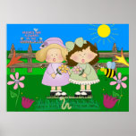 Poster Girl Friends Garden Kid's posters