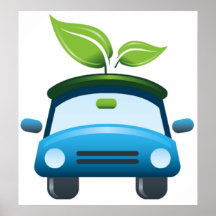 Poster Go Green Car