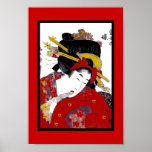 Poster Japanese Japan Modern Geisha Vintage posters