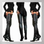 Poster Leather Thigh High Boot Models - Binder posters