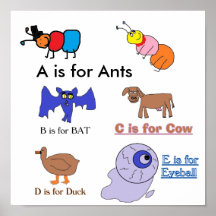 Poster Letters A to E