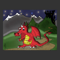 Poster "Little Red Dragon" - by Kev Moore posters