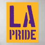 Poster - Los Angeles LA Pride  (Purple and Gold)