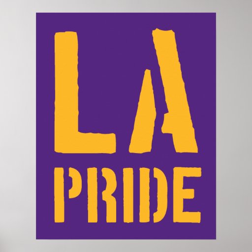 Poster - Los Angeles LA Pride  (Purple and Gold)