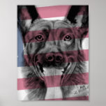 Poster of K9 Dutch Shepherd original artwork posters