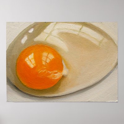 POSTER OF RAW EGG REALISM ARTWORK by joyart