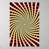 Poster: Poker Card Suits Spiral: Black Jack
