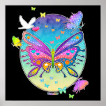 Poster, Print, Art - BUTTERFLY POP ART