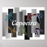 poster print capoeira martial arts axe fighters