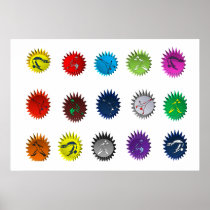 poster print capoeira martial arts moves ginga