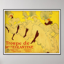 Poster/Print: Lautrec - Troupe de Mlle Eglantine