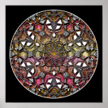 Poster/Print:  Metallic Crystal Kaleidoscope