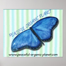 Poster Print -Peaceful Organic Planet Butterfly