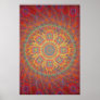 Poster: Psychedelic Spiral Fractal Artwork