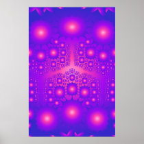Poster: Purple & Pink Fractal Explosions