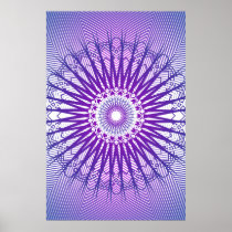 Poster: Purple Radial Pattern: Vector Drawing