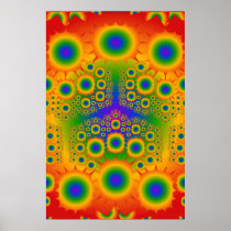 Poster: Rainbow Fractal Explosions: Vector Art