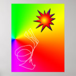 poster rainbow ghost angel