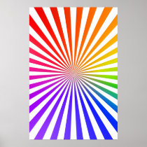 Poster: Rainbow Radial Pattern: Vector Drawing