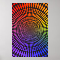 Poster: Rainbow Vertigo: Psychedelic Abstract