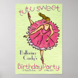 Poster TutuSweet Ballerina Birthday Party