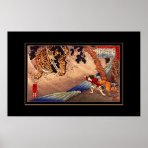 Poster Vintage Art Tiger