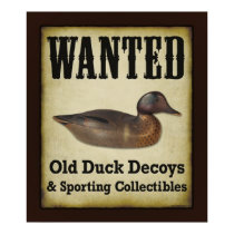 POSTER: Wanted - Duck Decoys posters
