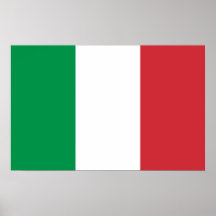 Poster with Flag of Italy