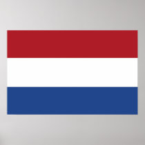 Poster with Flag of Netherlands