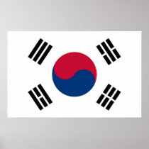 Poster with Flag of South Korea