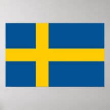 Poster with Flag of Sweden
